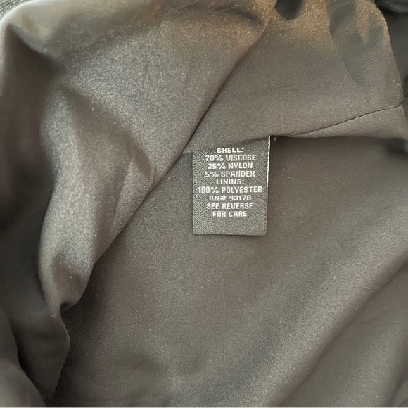 Premise Studio Gray Black Floral Print Stretch Straight Pencil Skirt 8 - Picture 5 of 7